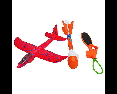 Метальний літак дитячий Ramiz 819-21B 2в1, червоний