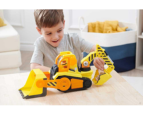 Машинка-трансформер дитяча Spin Master Бульдозер Кремеза  
