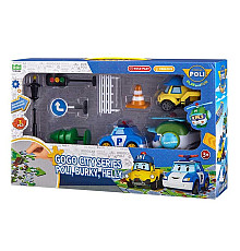Набір машинок дитячих Roi Visual Міська серія GoGo Поллі, Баккі, Хеллі + аксесуари