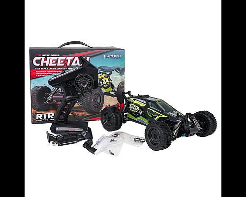Дитяча машинка Ramiz CHEETAH 16201 на дистанційному керуванні, масштаб 1:16, чорно-зелена