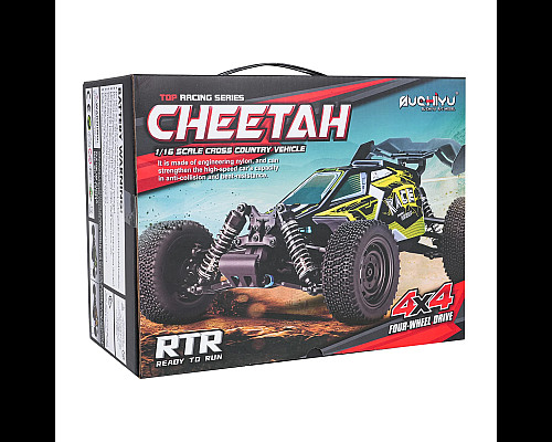 Дитяча машинка Ramiz CHEETAH 16201 на дистанційному керуванні, масштаб 1:16, чорно-зелена