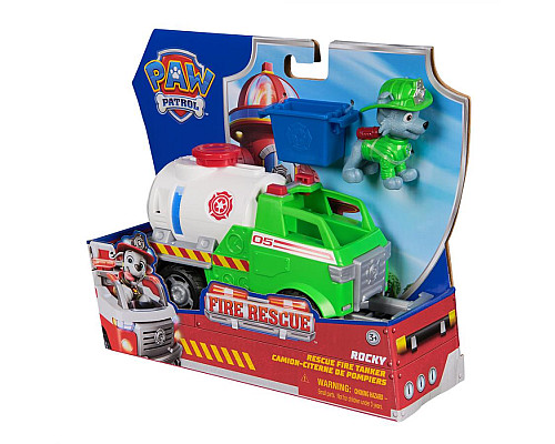 Машинка-трансформер дитяча Spin Master Пожежна рятувальна місія з водієм Роккі