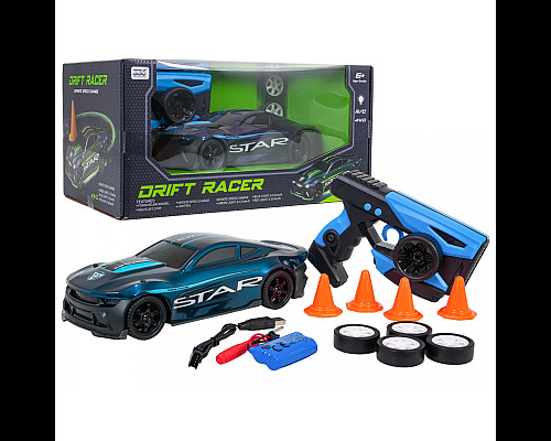 Дитяча машинка Ramiz Star 33638 на дистанційному керуванні, чорно-синя