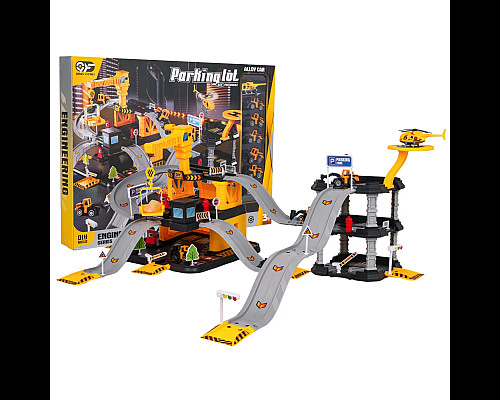 Дитячий іграшковий паркінг Ramiz 666-14 Будівельний майданчик з технікою