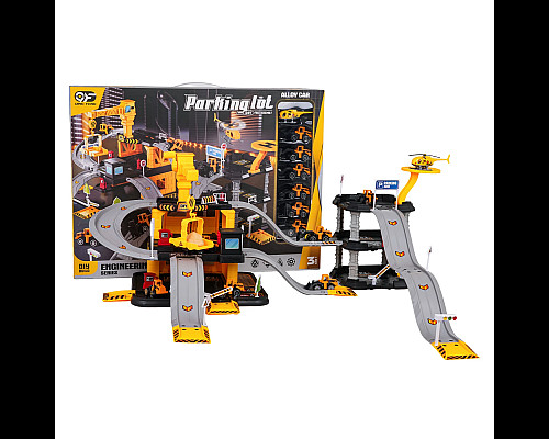 Дитячий іграшковий паркінг Ramiz 666-14 Будівельний майданчик з технікою