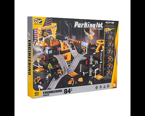 Дитячий іграшковий паркінг Ramiz 666-14 Будівельний майданчик з технікою