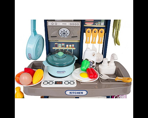 Дитяча кухня з функцією світла, звуку та аксесуарами Ramiz ZDZ.BD8022 38 ел. блакитна