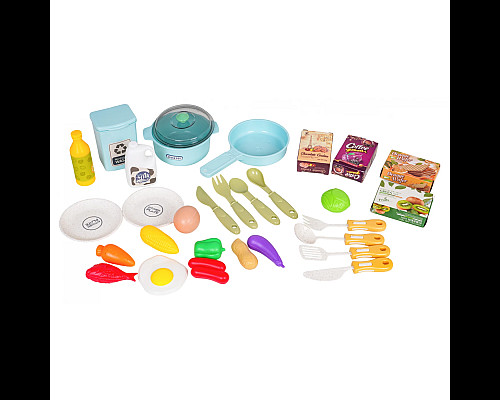 Дитяча кухня з функцією світла, звуку та аксесуарами Ramiz ZDZ.BD8022 38 ел. блакитна