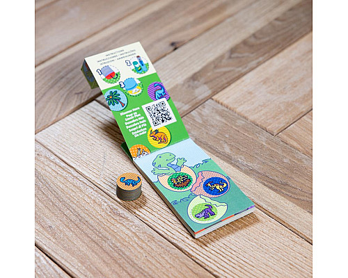 Дитячий мініблокнот Spin Master З наліпками для штампу Динозавтри Melissa and Doug. Sticker WOW