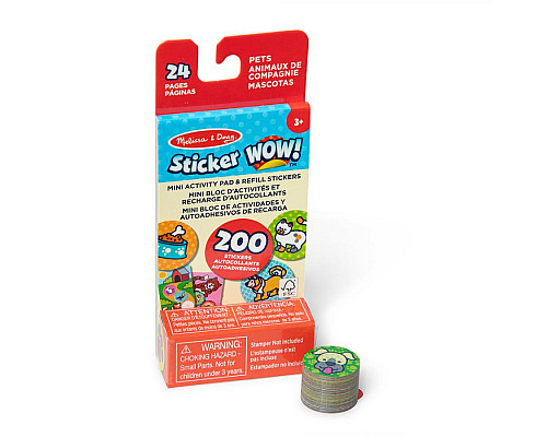 Дитячий мініблокнот Spin Master З наліпками для штампу Улюбленці Melissa and Doug. Sticker WOW