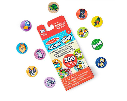 Дитячий мініблокнот Spin Master З наліпками для штампу Улюбленці Melissa and Doug. Sticker WOW