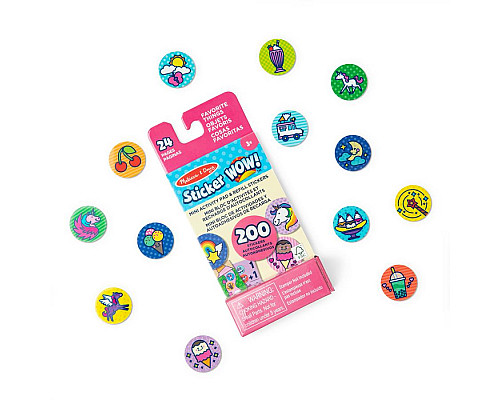 Дитячий мініблокнот Spin Master З наліпками для штампу Улюблені речі Melissa and Doug. Sticker WOW
