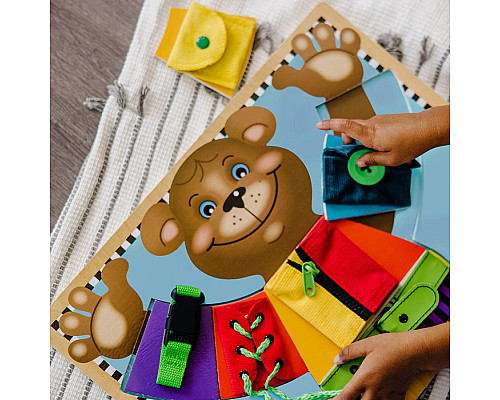 Бізіборд Spin Master Ведмедик з застібками Melissa and Doug