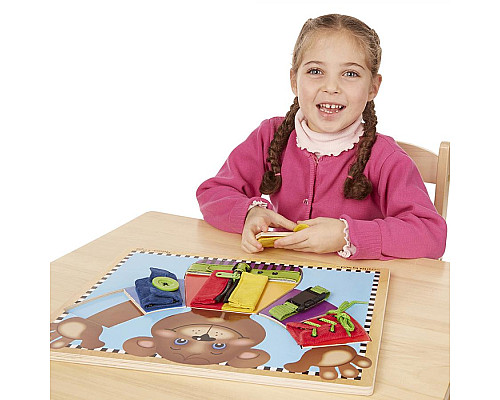 Бізіборд Spin Master Ведмедик з застібками Melissa and Doug