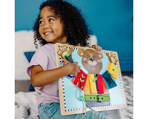 Бізіборд Spin Master Ведмедик з застібками Melissa and Doug