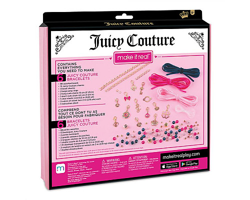 Набір для створення браслетів Make it Real Прикрашені оксамитами та перлинами Juicy Couture