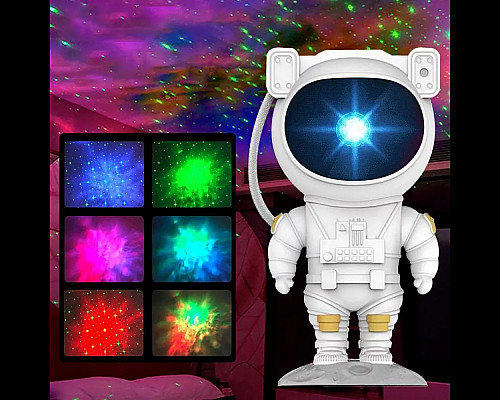 Нічник-проектор зоряного неба PRC Astronaut 1500 mAh білий