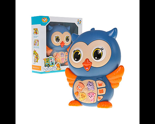 Інтерактивна іграшка Ramiz 855-101A Сова, блакитна