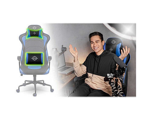 Крісло ігрове Sofotel Yasuo 2591 синє