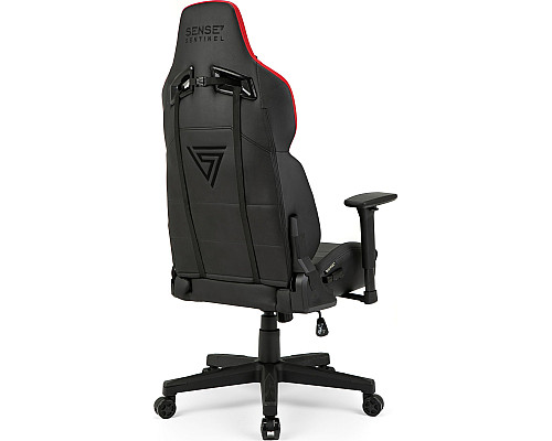 Ігрове крісло SENSE7 Sentinel, чорно-червоне