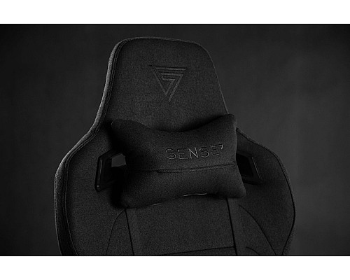 Ігрове крісло SENSE7 Sentinel з чорної тканини