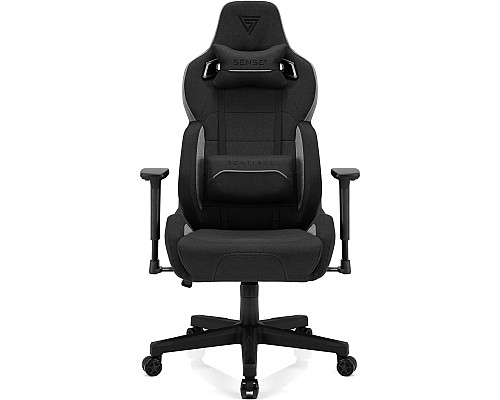 Ігрове крісло з тканини SENSE7 Sentinel, чорно-сірий