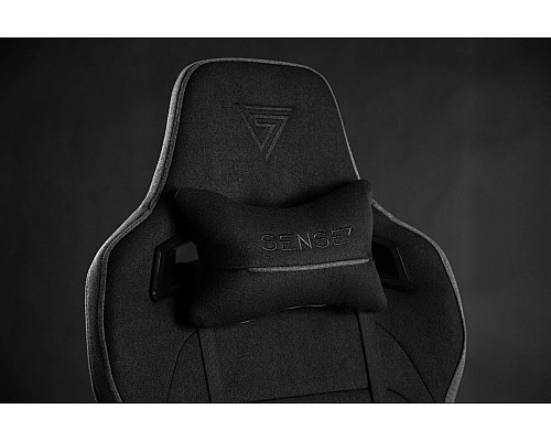 Ігрове крісло з тканини SENSE7 Sentinel, чорно-сірий
