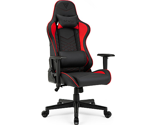 Ігрове крісло SENSE7 Spellcaster, чорно-червоне