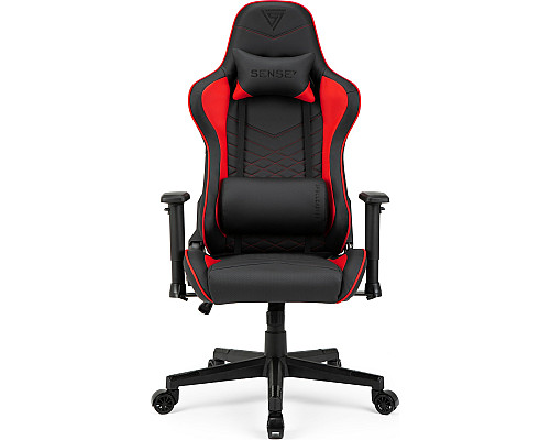 Ігрове крісло SENSE7 Spellcaster, чорно-червоне