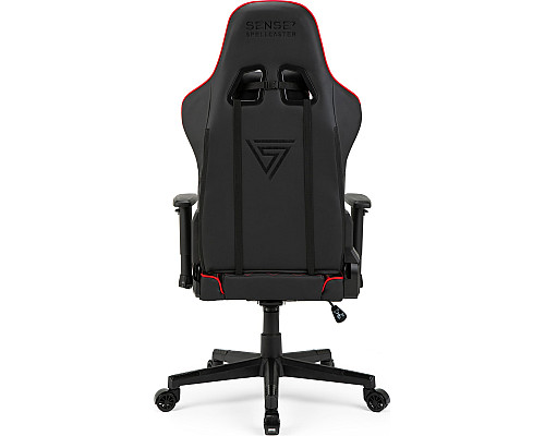 Ігрове крісло SENSE7 Spellcaster, чорно-червоне