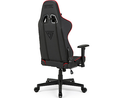 Ігрове крісло SENSE7 Spellcaster, чорно-червоне