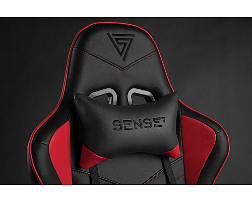 Ігрове крісло SENSE7 Spellcaster, чорно-червоне