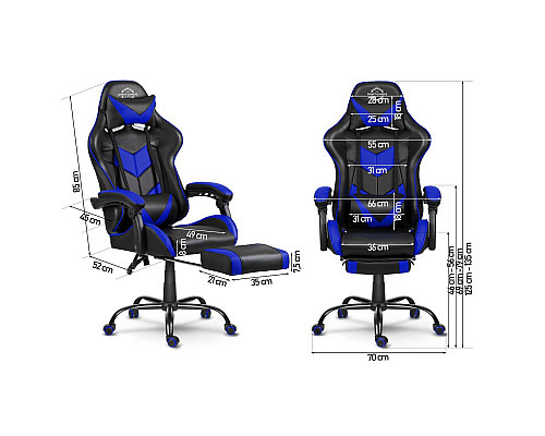 Крісло ігрове Sofotel Cerber чорно-синє