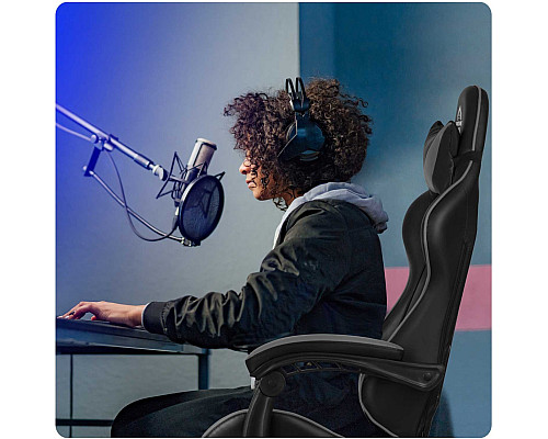 Крісло ігрове Sofotel Cerber чорно-сіре