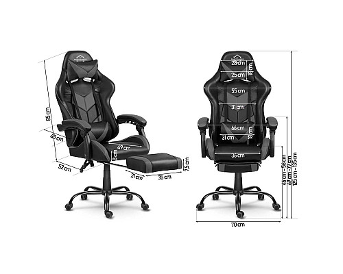 Крісло ігрове Sofotel Cerber чорно-сіре