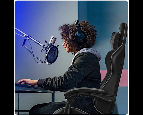 Крісло ігрове Sofotel Cerber чорно-сіре