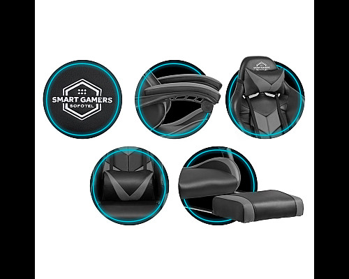 Крісло ігрове Sofotel Cerber чорно-сіре