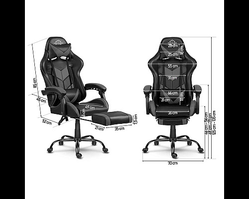 Крісло ігрове Sofotel Cerber чорно-сіре