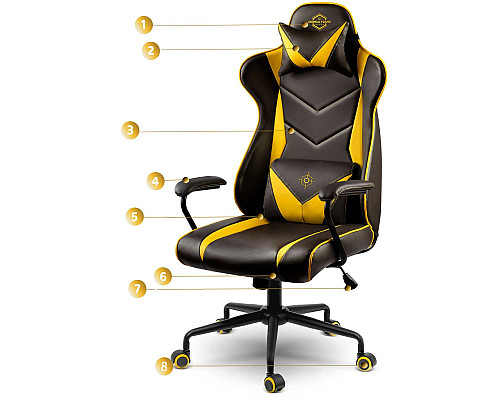 Крісло ігрове Sofotel Blitzcrank 2592 жовте