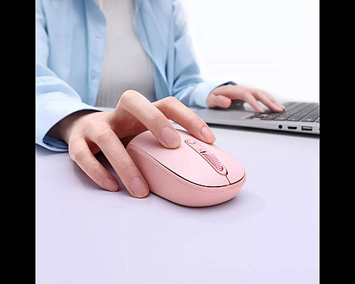 Миша бездротова Baseus F01B Tri-Mode рожева