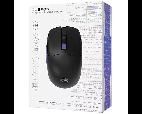 Миша ігрова бездротова Proove Gaming Everon чорна