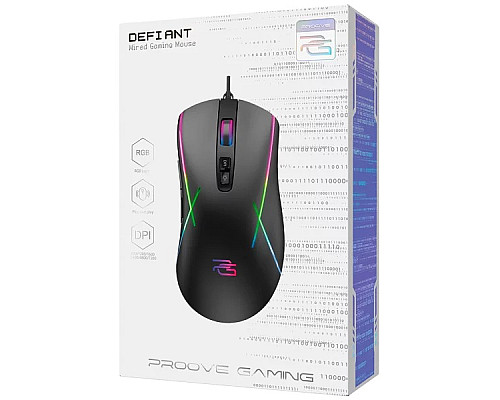 Миша ігрова дротова  Proove Gaming Defiant чорна