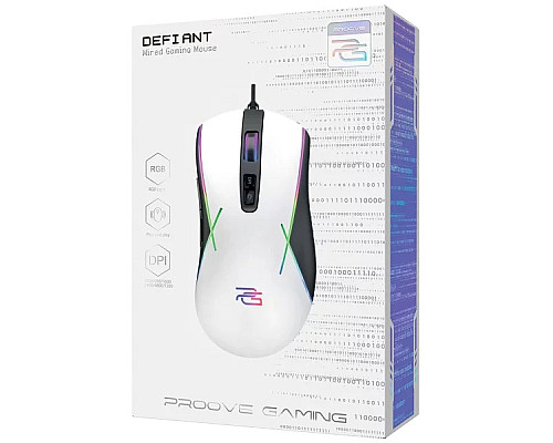 Миша ігрова дротова  Proove Gaming Defiant  біла