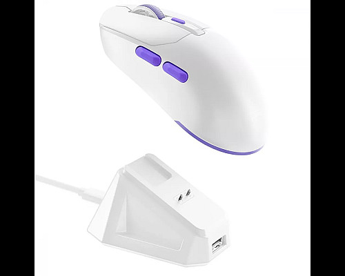 Миша ігрова бездротова із док-станцією Proove Gaming Rate Pro біла
