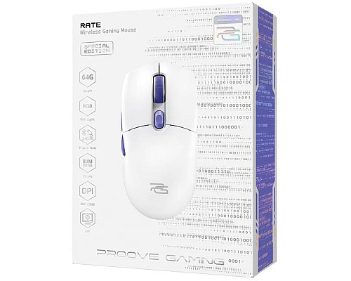 Миша ігрова бездротова Proove Gaming Rate Special Edition біло-фіолетова