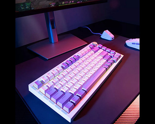 Клавіатура ігрова бездротова Proove Gaming Coupe біло-фіолетова