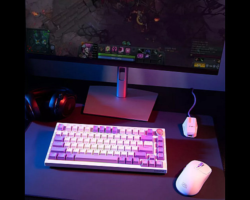 Клавіатура ігрова бездротова Proove Gaming Coupe біло-фіолетова