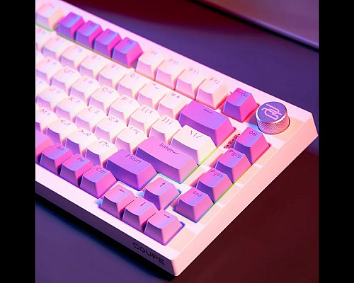 Клавіатура ігрова бездротова Proove Gaming Coupe біло-фіолетова