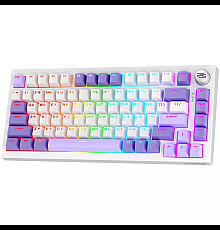 Клавіатура ігрова бездротова Proove Gaming Coupe біло-фіолетова