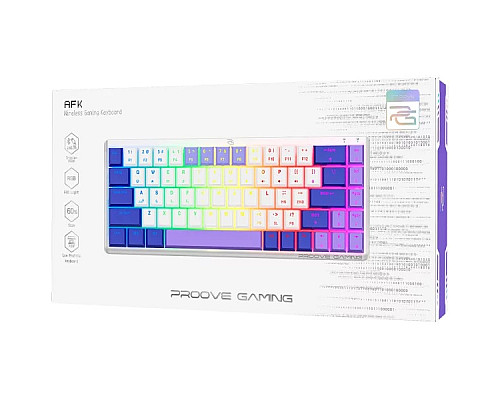 Клавіатура ігрова бездротова Proove Gaming AFK біла
